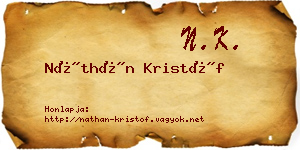 Náthán Kristóf névjegykártya