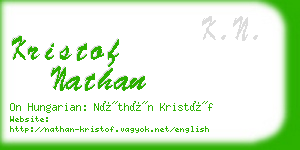 kristof nathan business card